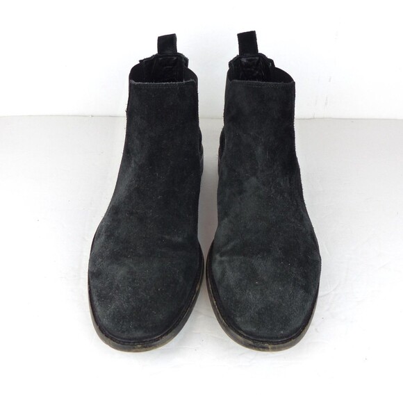 All Saints Chelsea Boots Men 12 US 45 Black Rook Suede Leather Pull On Rock - Picture 4 of 12